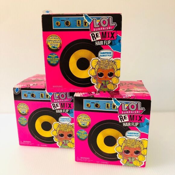 LOL Surprise! REMIX Hair Flip! Doll 15 Surprises W/Music! New In box Set of 3 - Picture 1 of 6